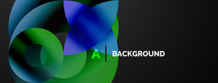 Circle and triangle abstract background. Concept for creative technology, digital art, social communication, and modern science. Ideal for posters, covers, banners, brochures, and websitesのイラスト素材