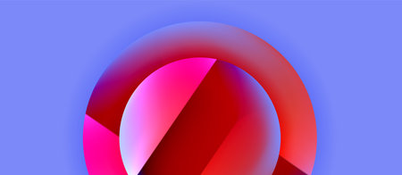 Glossy metal glowing circles geometric background. Minimal abstract composition. Vector illustration For Wallpaper, Banner, Background, Card, Book Illustration, landing pageのイラスト素材