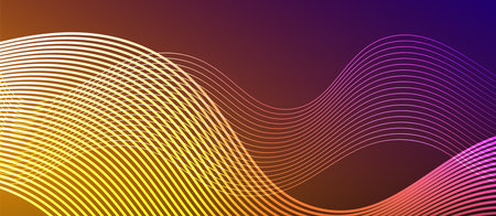 Dynamic wave geometric design. Vector Illustration For Wallpaper, Banner, Background, Card, Book Illustration, landing pageのイラスト素材