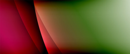 Dynamic flowing waves on gradient color background. Vector illustration For Wallpaper, Banner, Background, Card, Book Illustration, landing pageのイラスト素材