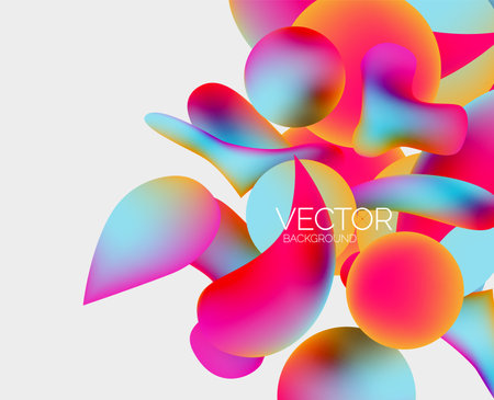 Vector abstract glowing shapes backgroundのイラスト素材