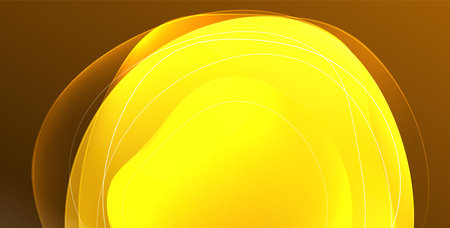 Colorful transparent flowing fluid shapes with glow effect geometric background. Wavy lines round forms. Vector illustration For Wallpaper, Banner, Background, Card, Book Illustration, landing pageのイラスト素材