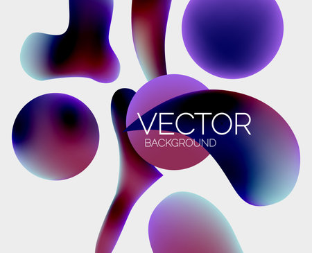 Vector abstract glowing shapes backgroundのイラスト素材