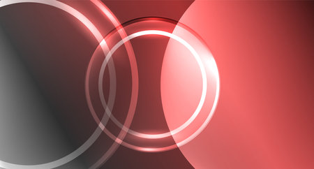 Neon glass circle copyspace for your text or product presentation geometric background. Vector illustration For Wallpaper, Banner, Background, Card, Book Illustration, landing pageのイラスト素材