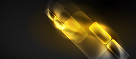 Neon glass shapes for your text or product presentation geometric background. Vector illustration For Wallpaper, Banner, Background, Card, Book Illustration, landing pageのイラスト素材