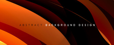 Simple fluid color gradient abstract background with dynamic wave line effect. Vector Illustration...