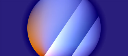 Glossy metal glowing circles geometric background. Minimal abstract composition. Vector illustration For Wallpaper, Banner, Background, Card, Book Illustration, landing pageのイラスト素材