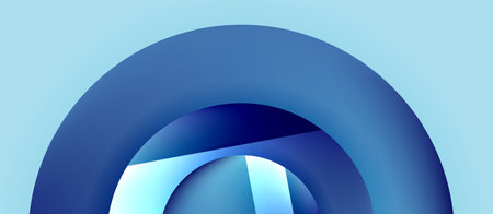 Glossy metal glowing circles geometric background. Minimal abstract composition. Vector illustration For Wallpaper, Banner, Background, Card, Book Illustration, landing pageのイラスト素材