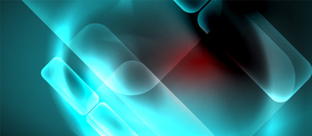 Neon glass shapes for your text or product presentation geometric background. Vector illustration For Wallpaper, Banner, Background, Card, Book Illustration, landing pageのイラスト素材