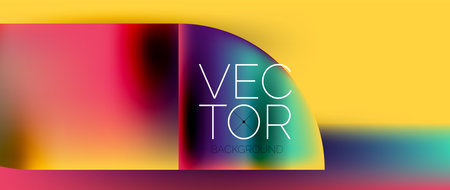 Sleek podium with abstract composition of squares, circles, and triangles, adorned with vibrant fluid gradients for wallpaper, banner, background, landing page, wall art, invitation, print, posterのイラスト素材