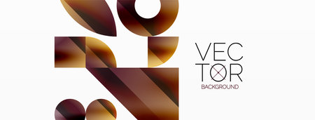 Circles and diverse shapes converge, fashioning contemporary backdrop igniting creativity. Design for digital designs, presentations, website banners, social media postsのイラスト素材