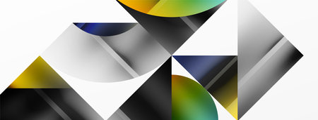 Minimalistic elegance shines through in this metallic background, showcasing composition of circles...