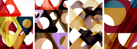 Abstract background set featuring captivating triangles. Harmonious blend of geometry and style,...