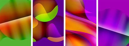 Liquid abstract shapes with gradient colors. Abstract backgrounds for wallpaper, business card,...