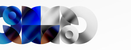 Circle and triangle abstract background. Concept for creative technology, digital art, social...