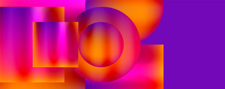 Neon colorful geometric shapes. Vector Illustration For Wallpaper, Banner, Background, Card, Book...