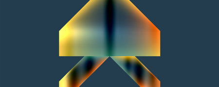 Colorful metallic geometric shapes. Vector Illustration For Wallpaper, Banner, Background, Card,...