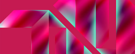 Neon color abstract geometric shapes background design. Vector Illustration For Wallpaper, Banner, Background, Card, Book Illustration, landing pageのイラスト素材