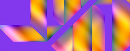 Neon colorful geometric shapes. Vector Illustration For Wallpaper, Banner, Background, Card, Book...