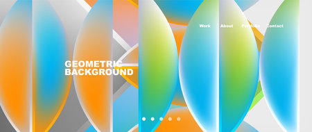 Abstract geometric shapes web design page. Vector Illustration For Wallpaper, Banner, Background,...