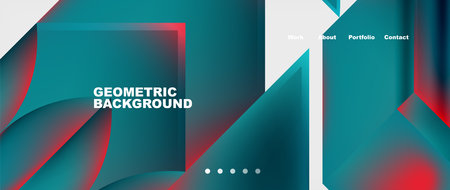 Colorful gradients with abstract geometric shapes. Vector Illustration For Wallpaper, Banner, Background, Card, Book Illustration, landing pageのイラスト素材