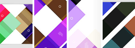 Set of colorful square posters business templates. Vector Illustration For Wallpaper, Banner,...