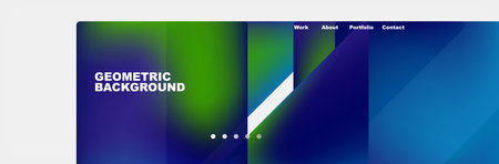 Colorful fluid gradient triangles and squares web site template. Vector Illustration For Wallpaper,...