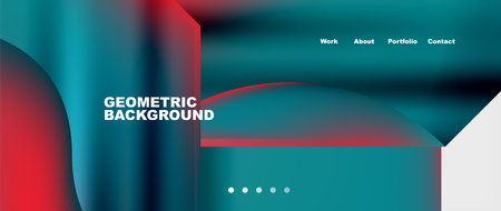 Colorful gradients with abstract geometric shapes. Vector Illustration For Wallpaper, Banner,...