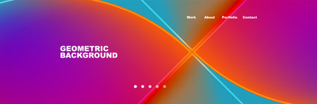 Round triangles and squares web site page template. Vector Illustration For Wallpaper, Banner, Background, Card, Book Illustration, landing pageのイラスト素材