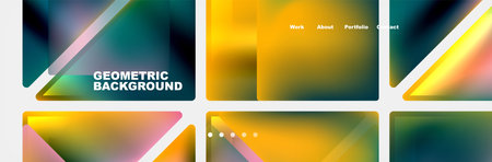 Gradient triangles composition with bright fluid colors. Vector Illustration For Wallpaper, Banner,...