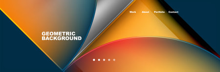 Circle triangle geometric web site page template. Vector Illustration For Wallpaper, Banner,...