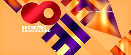 Colorful geometric background with circles. Vector Illustration For Wallpaper, Banner, Background,...