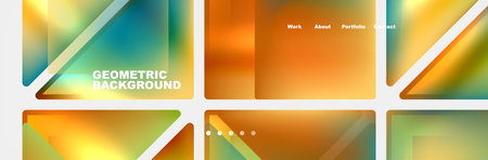 a set of geometric backgrounds with triangles and linesのイラスト素材