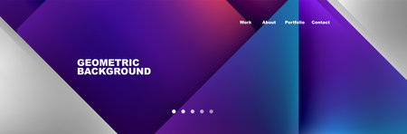 A techy geometric background with purple and blue hues on whiteのイラスト素材