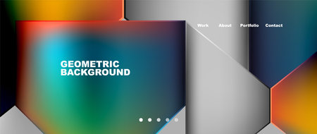 Colorful geometric background with a variety of rainbow hues
