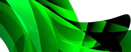 Geometric green and black pattern on white backgroundのイラスト素材