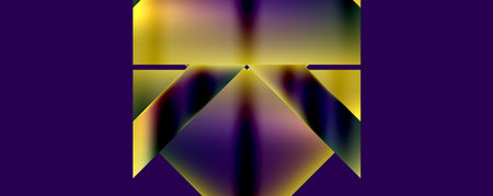 a purple and yellow geometric pattern on a purple backgroundのイラスト素材