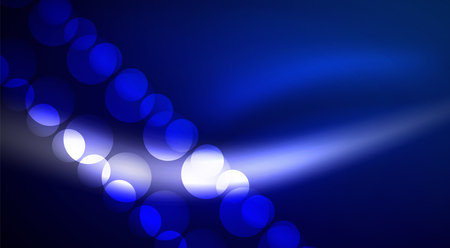 Electric blue spotlight on dark blue background creating a stunning contrastのイラスト素材