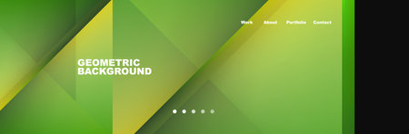 Symmetrical pattern of green and yellow circles on a blurred grassy backgroundのイラスト素材