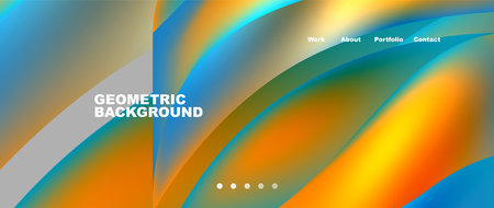 Dynamic flowing shapes concept design composition. Vector Illustration For Wallpaper, Banner, Background, Card, Book Illustration, landing pageのイラスト素材