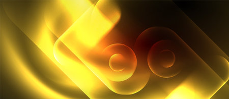 a glowing yellow background with a swirl in the middleのイラスト素材