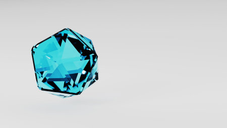 Electric blue gemstone ring on display as body jewelryの写真素材