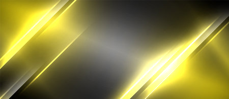 An electrifying atmosphere with glowing yellow lines on a black backgroundのイラスト素材