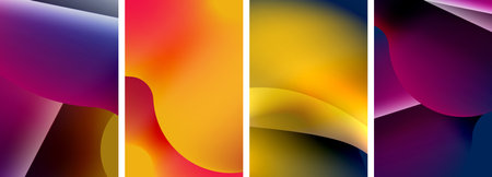 Liquid abstract shapes with gradient colors. Abstract backgrounds for wallpaper, business card,...