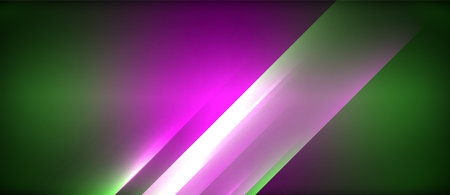 Colorfulness with violet and green light beams on dark green backgroundのイラスト素材
