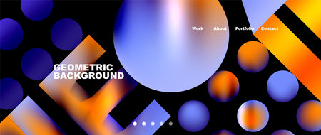Colorful geometric background with circles. Vector Illustration For Wallpaper, Banner, Background,...