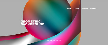 Dynamic flowing shapes concept design composition. Vector Illustration For Wallpaper, Banner,...