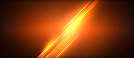 Dynamic neon glowing lines geometric techno background. Vector illustrationのイラスト素材