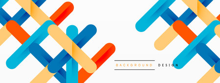 Colorful lines with shadows. Geometric background design. Vector Illustration For Wallpaper, Banner, Background, Card, Book Illustration, landing pageのイラスト素材