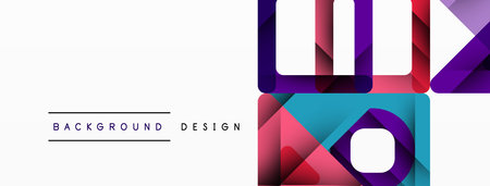 Business triangle and squares vector abstract background